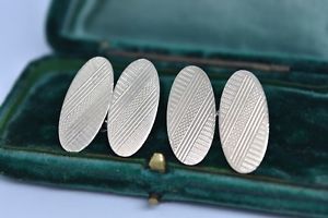【送料無料】メンズアクセサリ―　ビンテージスターリングシルバーアールデコデザインカフリンクスvintage sterling silver cufflinks with an art deco design g96
