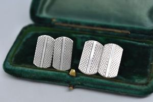 【送料無料】メンズアクセサリ―　ビンテージスターリングシルバーアールデコデザインカフリンクスvintage sterling silver cufflinks with an art deco design g76