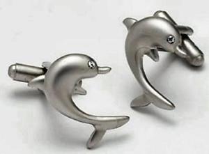 【送料無料】メンズアクセサリ―　7408カフスリンクカフスリンクイルカdolphin with crystal eye cufflinks cuff links in box 7408