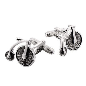 【送料無料】メンズアクセサリ―　ペニーボックスメンズカフスボタンpenny farthing bicycle mens cufflinks in gift box