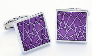 【送料無料】メンズアクセサリ―　モザイクカフリンクスファッションドレスカフリンクスpurple mosaic cuff links fashion dress cufflinks 9997