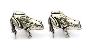 【送料無料】メンズアクセサリ&mdash;　カエルヒキガエルカフリンクスピューターイギリスハンドメイドボックスfrog toad cufflinks pewter uk hand made gift boxed or pouched quantity discount｜hokushin
