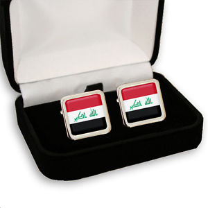 【送料無料】メンズアクセサリ―　イメンズカフスボタンボックスフラグコートiraq flag coat of arms men’s cufflinks gift box engraving
