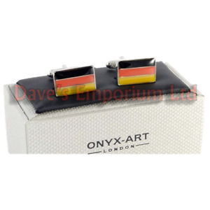 【送料無料】メンズアクセサリ―　シマメノウドイツフラグカフスリンク ドイツgerman flag cufflinks by onyx art gift boxed germany