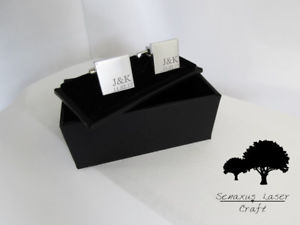【送料無料】メンズアクセサリ―　シルバーカフスボタンアンプパーソナライズボックスカフリンクengraved silver cufflinks amp; personalised gift box cuff links best man scls6