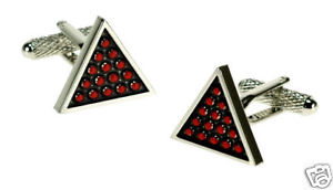 【送料無料】メンズアクセサリ―　カフスボタンカフボックスレッドスヌーカーボールリンク in box red snooker balls in triangle cufflinks cuff links 11229