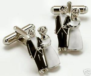 【送料無料】メンズアクセサリ―　カフスリンク3175カフスリンクbride and groom cufflinks novelty dress wedding cuff links 3175