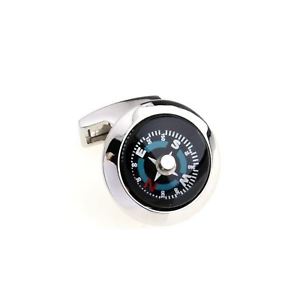 【送料無料】メンズアクセサリ―　mensカフスリンクシルバービジネスmens working compass cufflinks silver business naval army gift present uk