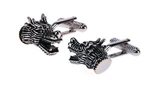 【送料無料】メンズアクセサリ―　ドラゴンヘッドボックスカフリンクスカフリンクスdragons head cuff links cufflinks in gift box 15900