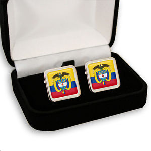 【送料無料】メンズアクセサリ―　コロンビアアームメンズカフスボタンボックスcolombia flag amp; coat of arms men’s cufflinks gift box engraving