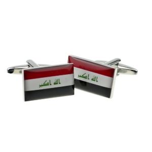 【送料無料】メンズアクセサリ―　イ×フラグカフスボタンiraq flag cufflinks presented in a box x2bocf093