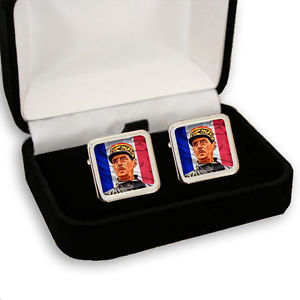 【送料無料】メンズアクセサリ― シャルルドゴールフランスカフスボタンcharles de gaulle french general mens cufflinks gift engraving