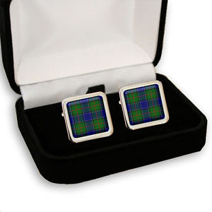 【送料無料】メンズアクセサリ―　タータンチェックメンズカフスボタンcolquhoun scottish clan tartan mens cufflinks gift engraving
