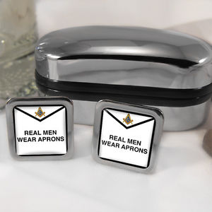 【送料無料】メンズアクセサリ―　エプロンカフスボタンボックスreal men wear aprons masinic masons cufflinks amp; box 13,125円