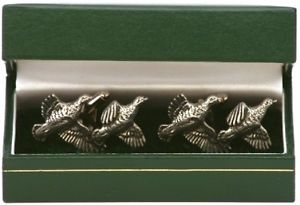 【送料無料】メンズアクセサリ―　コジュケイカフスリンクシロメbrace of partridge cufflinks pewter gift from uk