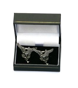 【送料無料】メンズアクセサリ―　ミサゴカフスリンクシロメタカmensosprey cufflinks pewter falconry present mens bird of prey gift