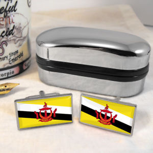 【送料無料】メンズアクセサリ―　ブルネイメンズカフスボタンブルネイbrunei flag mens gift cufflinks bruneian