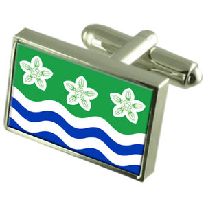 【送料無料】メンズアクセサリ― カンバーランドスターリングシルバーフラグカフスボタンボックスcumberland county england sterling silver flag cufflinks engraved box