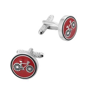 【送料無料】メンズアクセサリ―　レーサーカフリンクスcycling racer red cufflinks