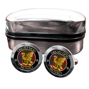 【送料無料】メンズアクセサリ―　マンロースコットランドバッジカフスボタンボックスmunro scottish clan crest badge cufflinks amp; box