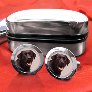 【送料無料】メンズアクセサリ―　ラブラドールカフスボタンボックスlabrador dog cufflinks amp; box