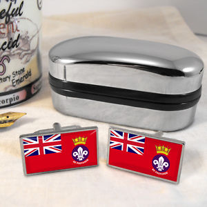 【送料無料】メンズアクセサリ―　シースカウトカフスボタンボックスsea scout flag cufflinks amp; box