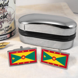 【送料無料】メンズアクセサリ―　グレナダカフスボタンボックスgrenada flag cufflinks amp; box