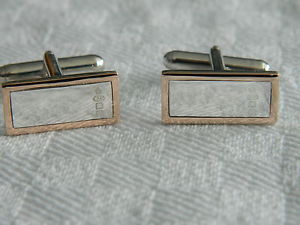 【送料無料】メンズアクセサリ&mdash;　スターリングシルバーウェールズカフスボタンclogau sterling silver amp; 9ct welsh gold hallmark cufflinks rrp 31000｜hokushin