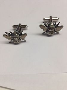 【送料無料】メンズアクセサリ―　ピューターカフリンクスbee ppa34 fine english pewter cufflinks