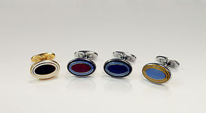 【送料無料】メンズアクセサリ―　エナメルカフリンクスoval enamel cufflinks