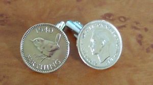【送料無料】メンズアクセサリ―　コインカフリンクス1940 boxed old farthing coin cufflinks birthday anniversary wedding farthers day