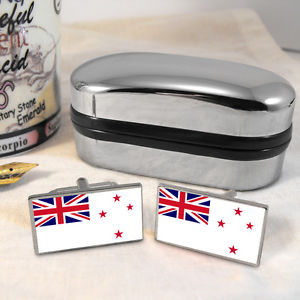 【送料無料】メンズアクセサリ―　ロイヤルニュージーランドカフスボタンボックスroyal zealand navy flag cufflinks amp; box
