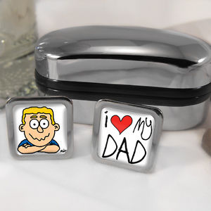 【送料無料】メンズアクセサリ―　カフスボタンラブボックスi love my dad cufflinks amp; box