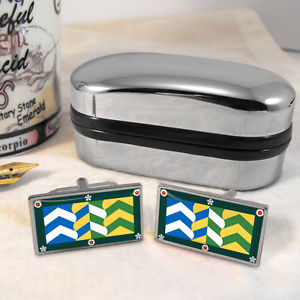 【送料無料】メンズアクセサリ―　カンブリアフラグカフスボタンボックスcumbria county flag cufflinks amp; box