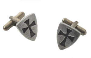 【送料無料】メンズアクセサリ―　フリーメーソンテンプルシールドセントジョンクロカフスリンクmasonic templar shield st johns cross cufflinks 13,305円