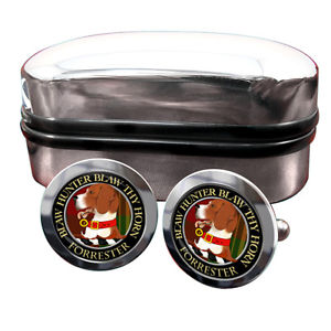 【送料無料】メンズアクセサリ―　フォレスタースコットランドバッジカフスボタンボックスforrester scottish clan crest badge cufflinks amp; box
