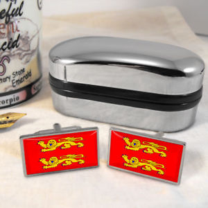 【送料無料】メンズアクセサリ―　ノルマンディーフラグメンズカフスボタンフランスnormandy flag mens gift cufflinks france