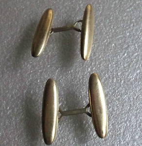 【送料無料】メンズアクセサリ―　ビンテージメンズカフリンクスcufflinks vintage mens cuff links 1950s 1960s metal narrow ends