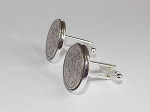 【送料無料】メンズアクセサリ―　カフリンクス61st birthday cufflinks made from real coins from 1957