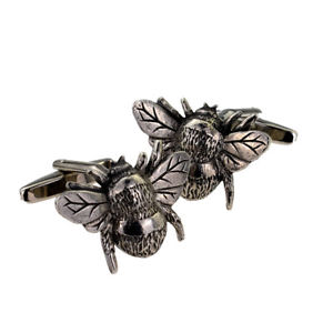 【送料無料】メンズアクセサリ―　ボックスピューターカフリンクスenglish made pewter bumblebee cufflinks in a leatherette box xwcl106