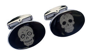 【送料無料】メンズアクセサリ―　スカルカフスボタンジェームスボンドday of the dead sugar skull cufflinks as seen in james bond spectre