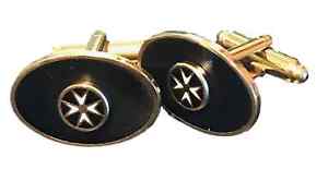 【送料無料】メンズアクセサリ―　マルタクロスエナメルカフリンクスボックスmasonic maltese cross enamel crested cufflinks n221 gift boxed