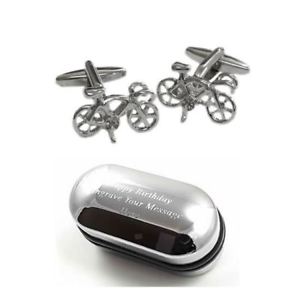 【送料無料】メンズアクセサリ―　ロードバイクサイクリングカフスボタンボックスracing bike bicycle cycling cufflinks amp; engraved gift box