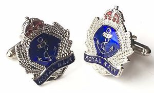 【送料無料】メンズアクセサリ―　ロイヤルネイビーカフリンクスボックスroyal navy filigree amp; crown military crested cufflinks n187 gift boxed