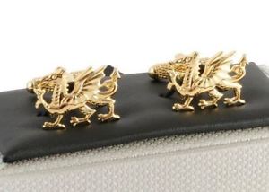 【送料無料】メンズアクセサリ―　ゴールドオニキスアートボックスウェールズドラゴンシャツカフリンクスgold colour welsh dragon shirt cufflinks in onyx art cufflink box