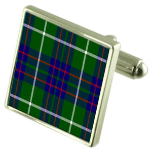 メンズアクセサリ―　タータンチェックマッキンタイアカフスボタンボックスtartan clan macintyre sterling silver cufflinks engraved box