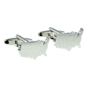 【送料無料】メンズアクセサリ―　アメリカボックスアウトラインカフリンクスusa outline cufflinks with engraved states in a cufflink box x2aj688states
