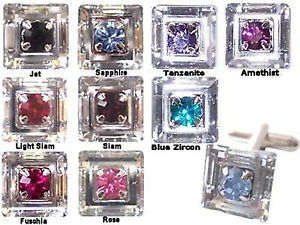 【送料無料】メンズアクセサリ―　カフスリンク9swarovski elementscrystal cufflinks 9 colours insets wedding groom made with swarovski elements