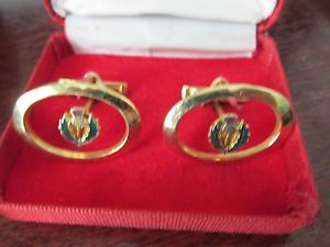 【送料無料】メンズアクセサリ―　スコットランドアザミカフリンクスscottish thistle gold plated cufflinks