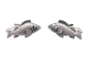 【送料無料】メンズアクセサリ―　オニキスアートボックスシャツカフリンクスfishing fish shirt cufflinks in onyx art cufflink gift box